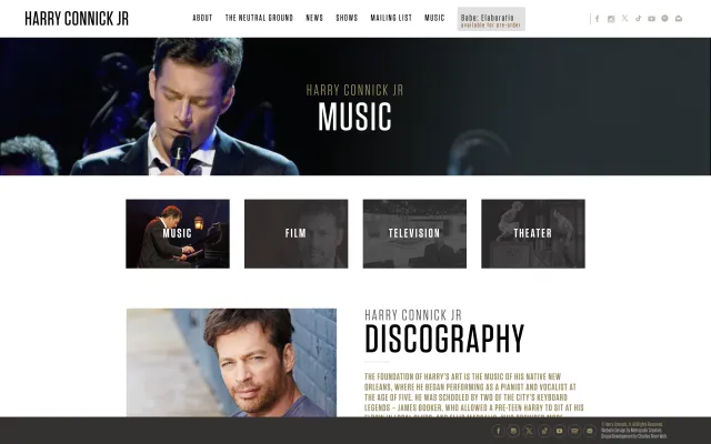 Harry Connick Jr. discography page
