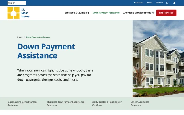 Down Payment Assistance programs page