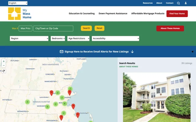 Find Your Home: map and listings of affordable homes